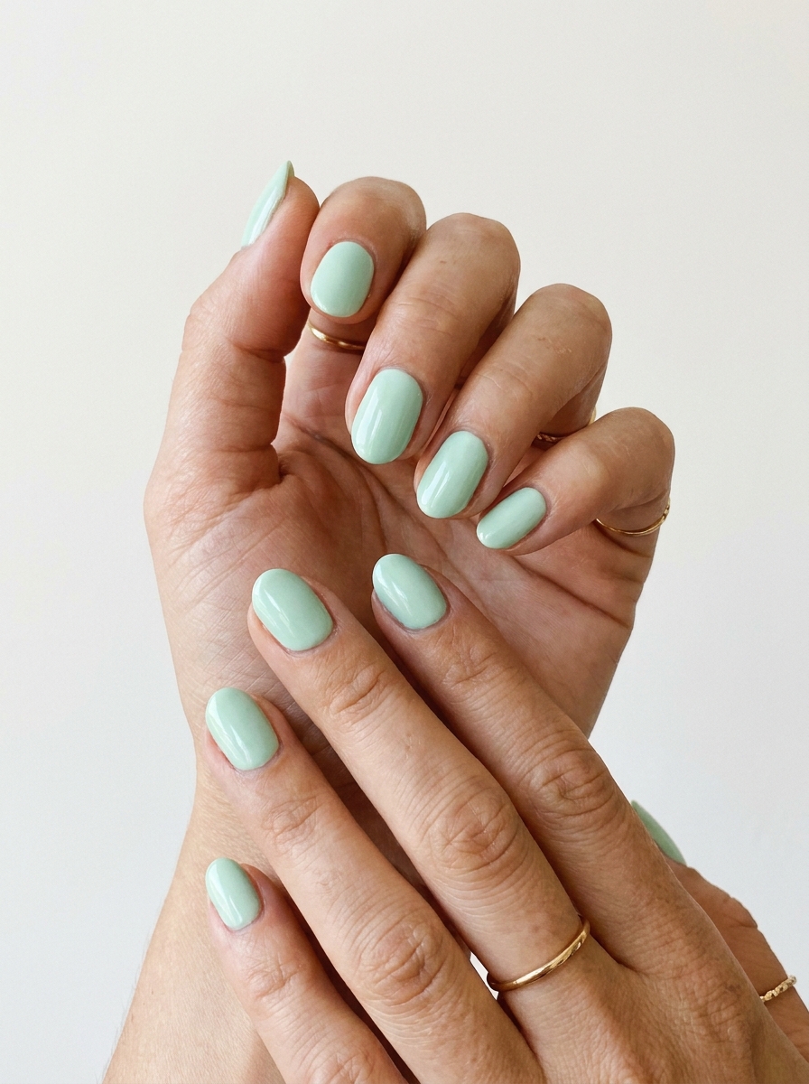 Short Mint Nails